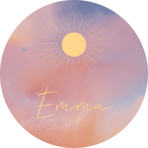 Prachtige raamsticker met sfeervolle lucht en zon