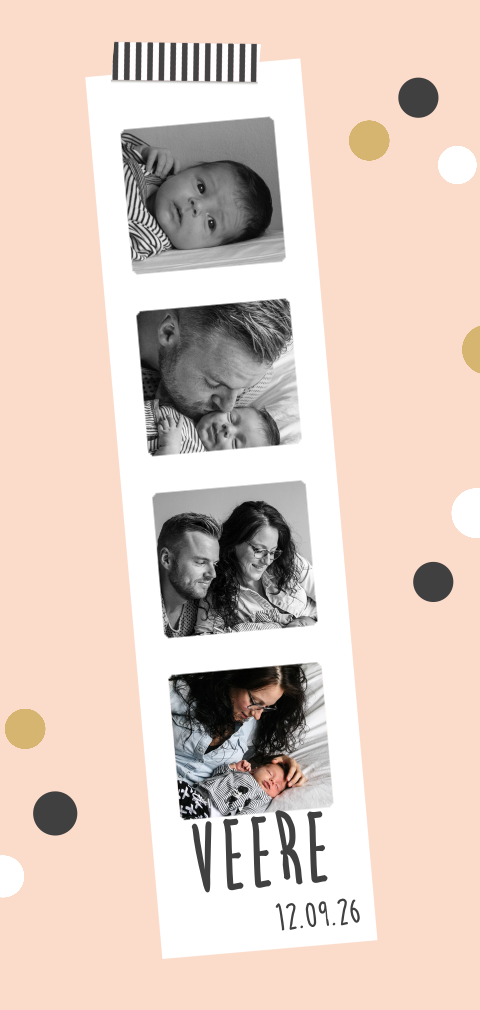 Geboortekaartje photobooth 