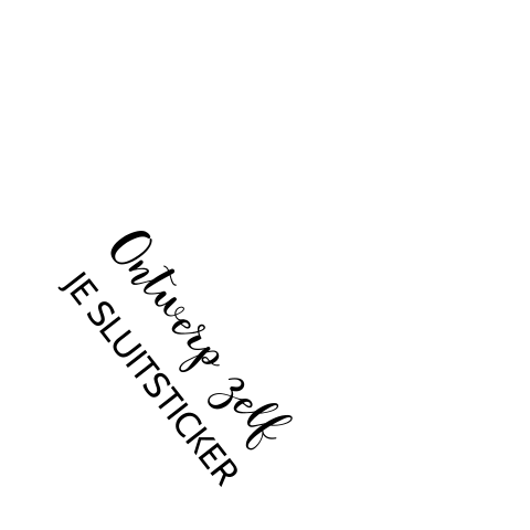 Zelf te bewerken sluitsticker in de vorm van een maan