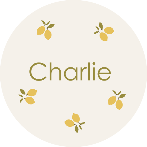 Speelse raamsticker met citroenen