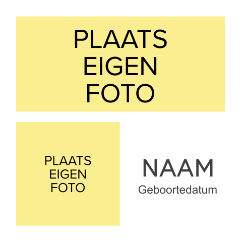 Zelf maken geboortekaart met twee fotoframes