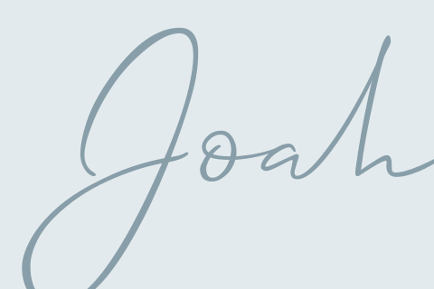 Minimalistisch blauw geboortekaartje jongen met naam