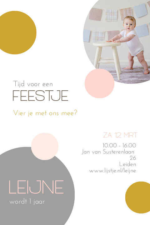 Moderne uitnodiging met stippen