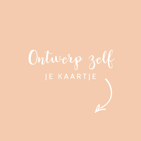 Maak zelf een trendy geboortekaartje in peach