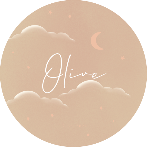 Raamsticker wolken en maantje