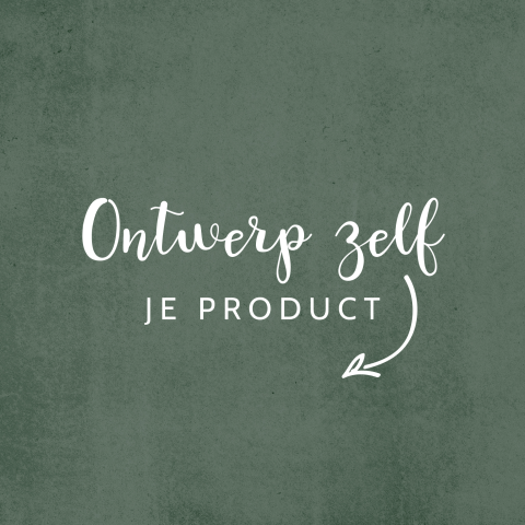 Geboortekaartje zelf maken beton in trendkleur groen