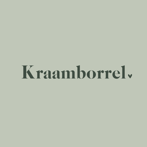 Kraamborrel uitnodiging groen minimalistisch