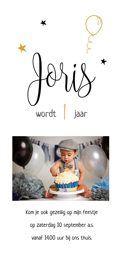 Hippe uitnodiging met foto