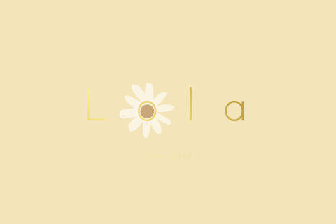 Vrolijk geboortekaartje met goudfolie en madeliefje voor een meisje