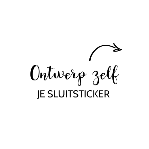 Zelf te bewerken sluitsticker in de vorm van een hartje