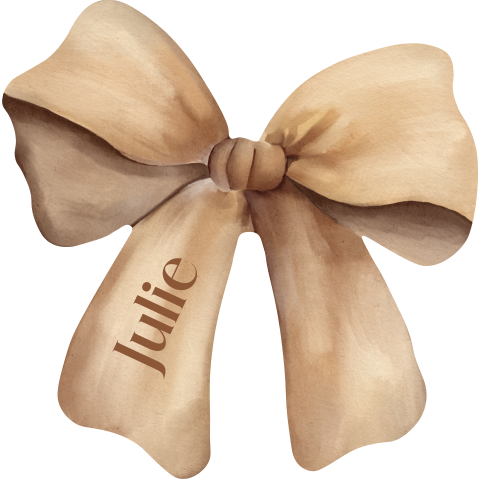 Uniek geboortekaartje bruin in vorm van strik