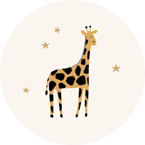 Sluitzegel met giraffe en sterren