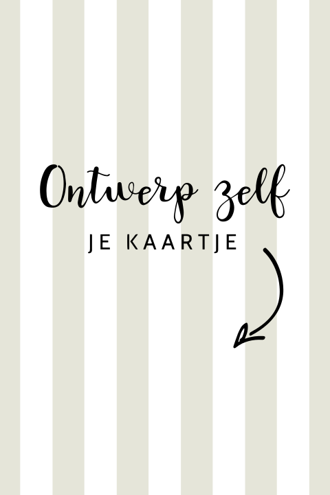 Geboortekaartje streepjes zelf maken