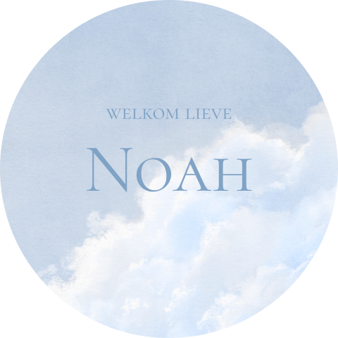 Raamsticker blauw in de wolken