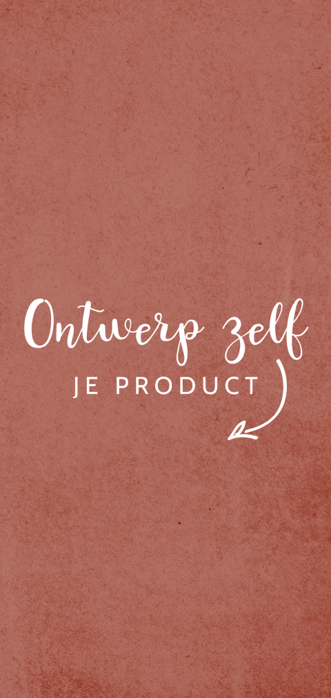 Zelf te maken geboortekaartje beton-look in trendkleur terra