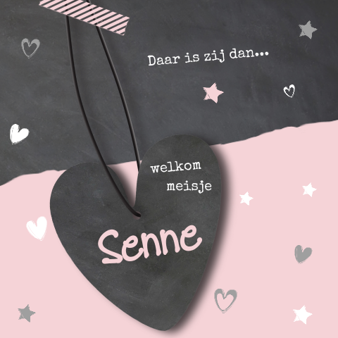 Gaaf babykaartje van LOVZ voor meisje