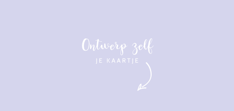 Maak zelf je geboortekaartje met trendkleur lila