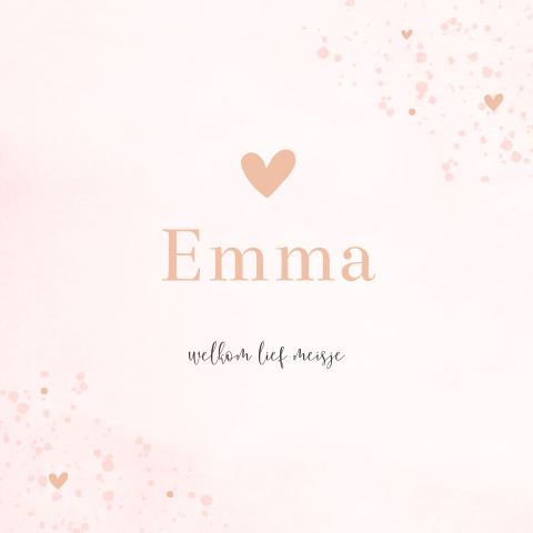 Poster met watercolour en hartje