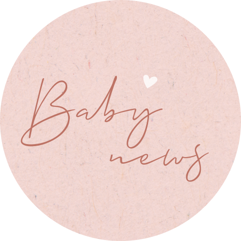 Roze sluitzegel eco-look met baby news