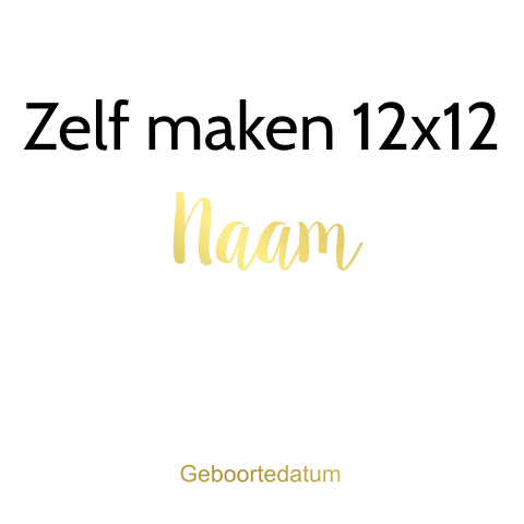 Belgisch folie dubbelzijdig zelf maken geboortekaartje vierkant