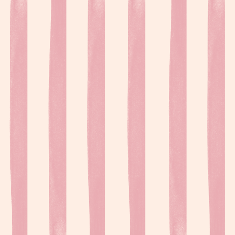 Roze vierkant gestreept geboortekaartje