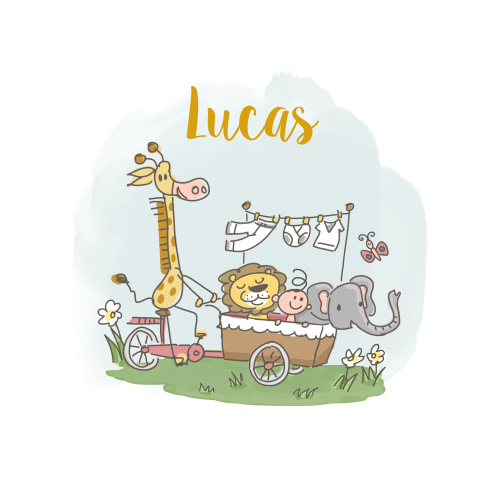 Raamsticker rond met vrolijke jungledieren