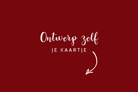 Geboortekaartje zelf ontwerpen met trendkleur wijnrood