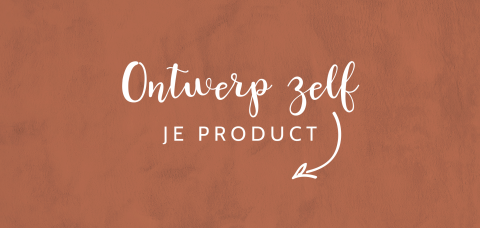 Geboortekaartje zelf maken velvet-look in trendkleur roest