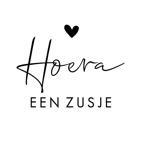Sluitsticker met hartje voor een zusje