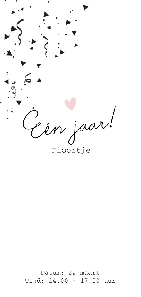 Feestelijke uitnodiging met confetti