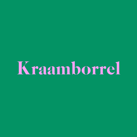 Kraamborrel uitnodiging groen colorblocking