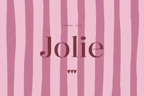 Lief geboortekaartje voor meisje met roze strepen en hartjes