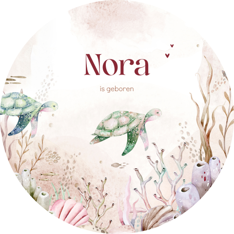 Raamsticker met watercolour onderwaterwereld