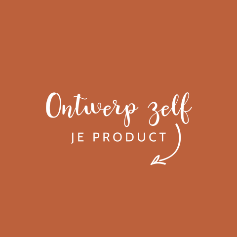 Zelf uniek geboortekaartje maken in trendkleur roestbruin