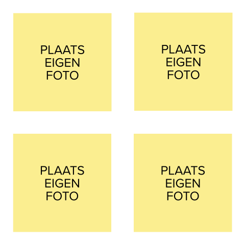 Zelf maken geboortekaartje met vier foto's