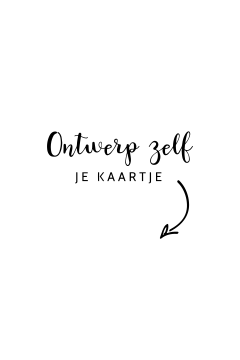 Origineel geboortekaartje zelf maken met boogvorm en golfrand
