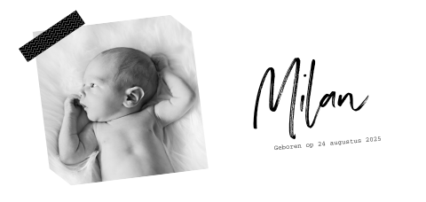 Geboortekaartje jongen zelf maken met foto