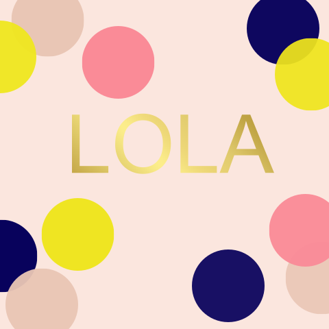 Goudfolie geboortekaartje voor meisje met vrolijke confetti