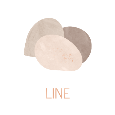 Lief roségoudfolie geboortekaartje meisje met baby abstract