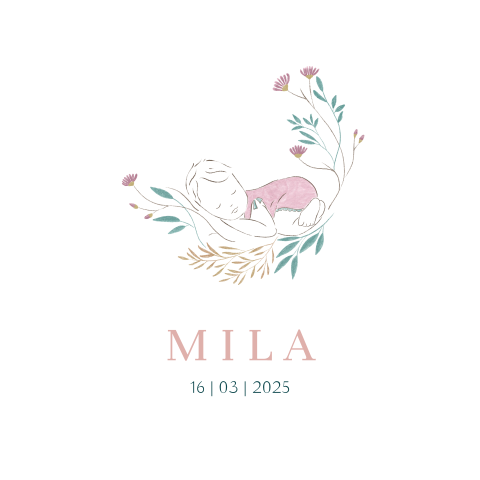 Raamsticker rond met pastelkleuren en bloemen