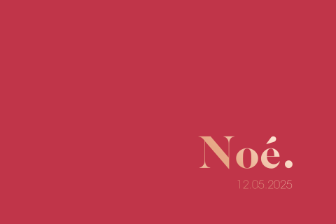 Trendkleur geboortekaartje meisje met roségoudfolie