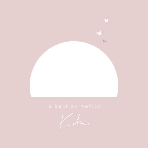 Uniek geboortekaartje met doorkijkje naar silhouetjes van twee zussen