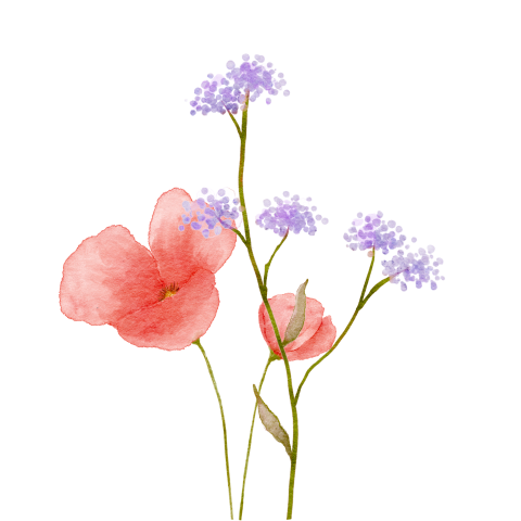 Sluitsticker met veldbloemen