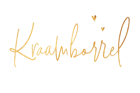 Lief kraamborrel kaartje met de tekst in goudlook