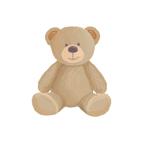Sluitsticker met lief beertje