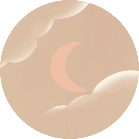 Sluitsticker met wolken en maantje