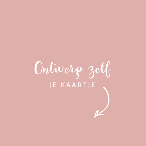 Zelf geboortekaartje ontwerpen in trendkleur blush