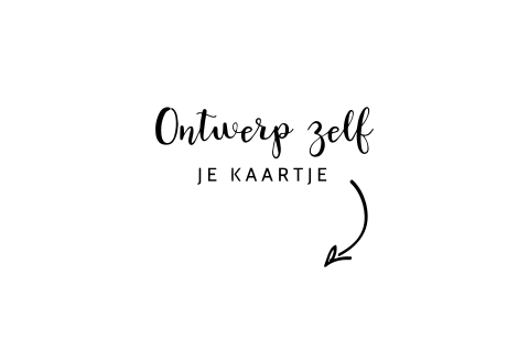 Geboortekaartje zelf maken liggend enkel