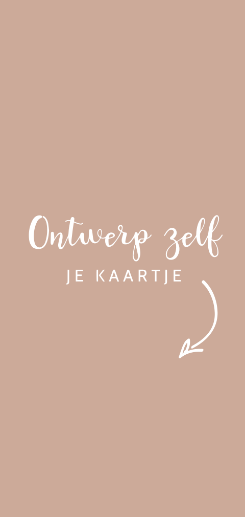Maak zelf je geboortekaartje met trendkleur aardetint