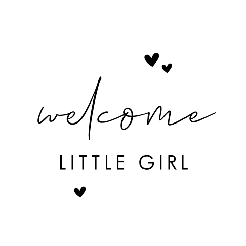 Sluitsticker 'welcome little girl'